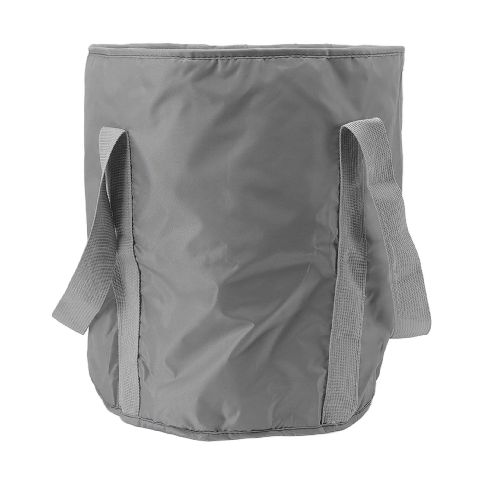 Foldable Foot Tub Polyester Double Layer Collapsible Camping Bucket with Storage Bag for Outdoor Grey 7 Foldable Foot Tub Polyester Double Layer Collapsible Camping Bucket with Storage Bag for Outdoor Grey - Image 7