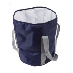 Alternative view of Foldable Foot Tub Polyester Double Layer Collapsible Camping Bucket with Storage Bag for Outdoor Navy Blue