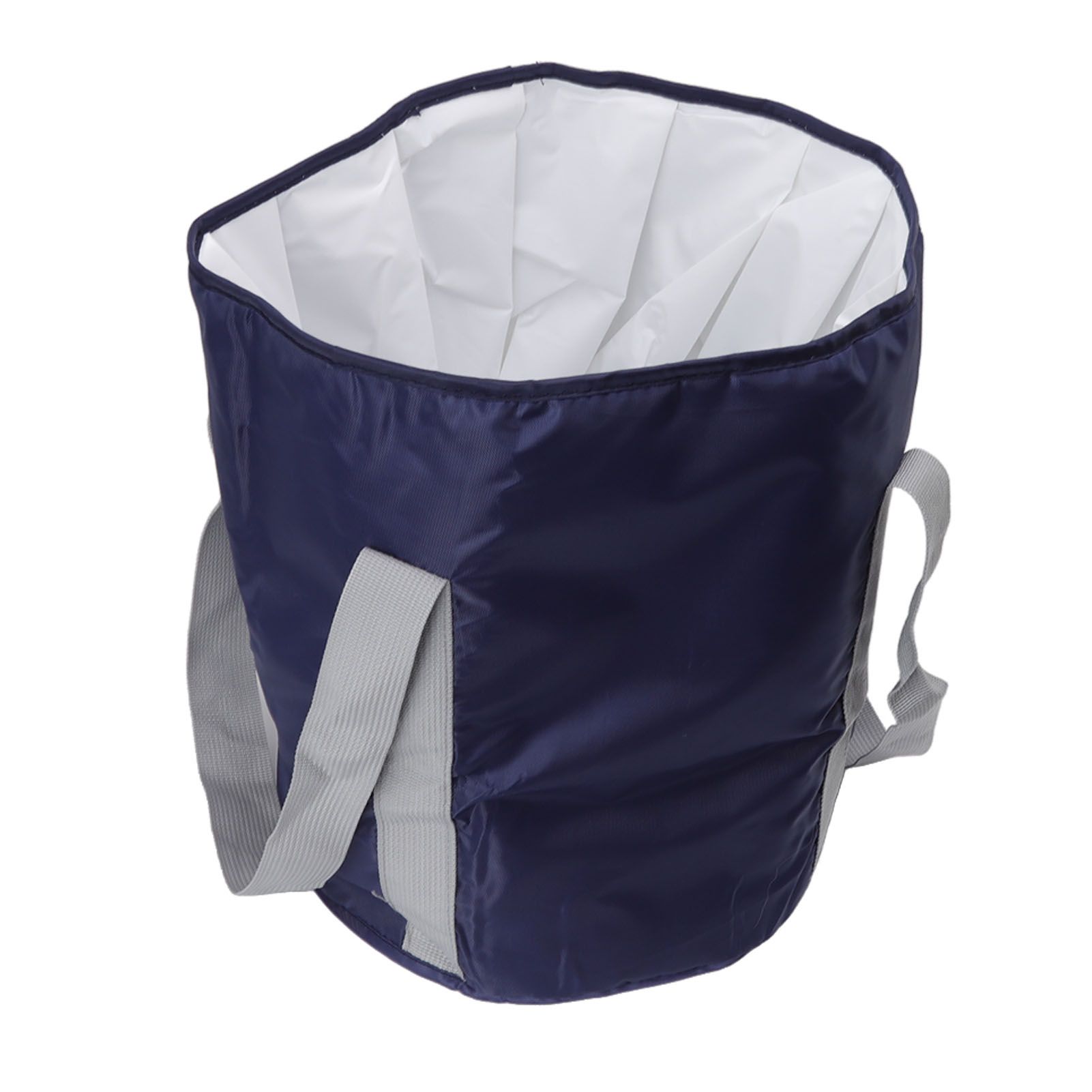 Foldable Foot Tub Polyester Double Layer Collapsible Camping Bucket with Storage Bag for Outdoor Navy Blue 7 Foldable Foot Tub Polyester Double Layer Collapsible Camping Bucket with Storage Bag for Outdoor Navy Blue - Image 7