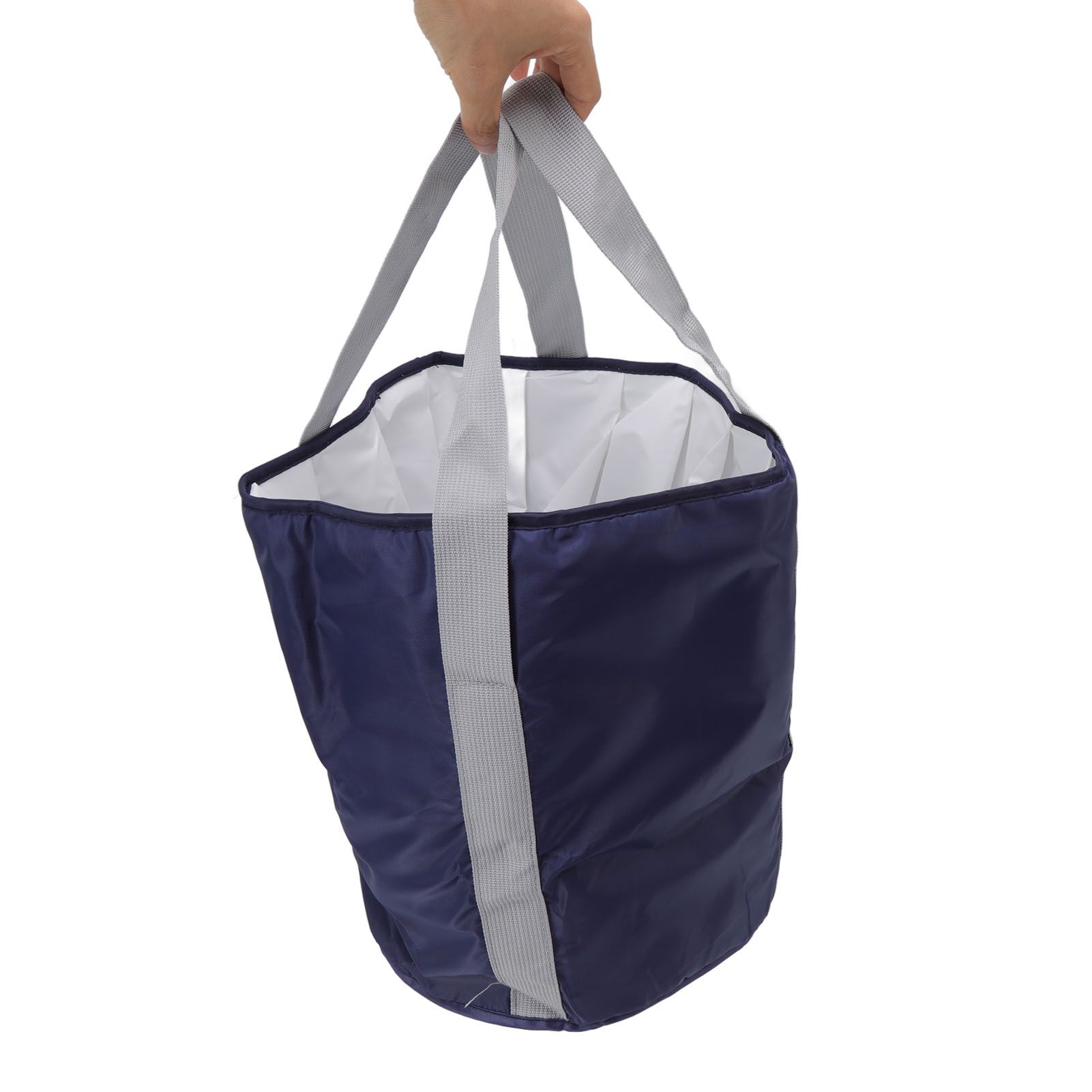 Foldable Foot Tub Polyester Double Layer Collapsible Camping Bucket with Storage Bag for Outdoor Navy Blue 10 Foldable Foot Tub Polyester Double Layer Collapsible Camping Bucket with Storage Bag for Outdoor Navy Blue - Image 10