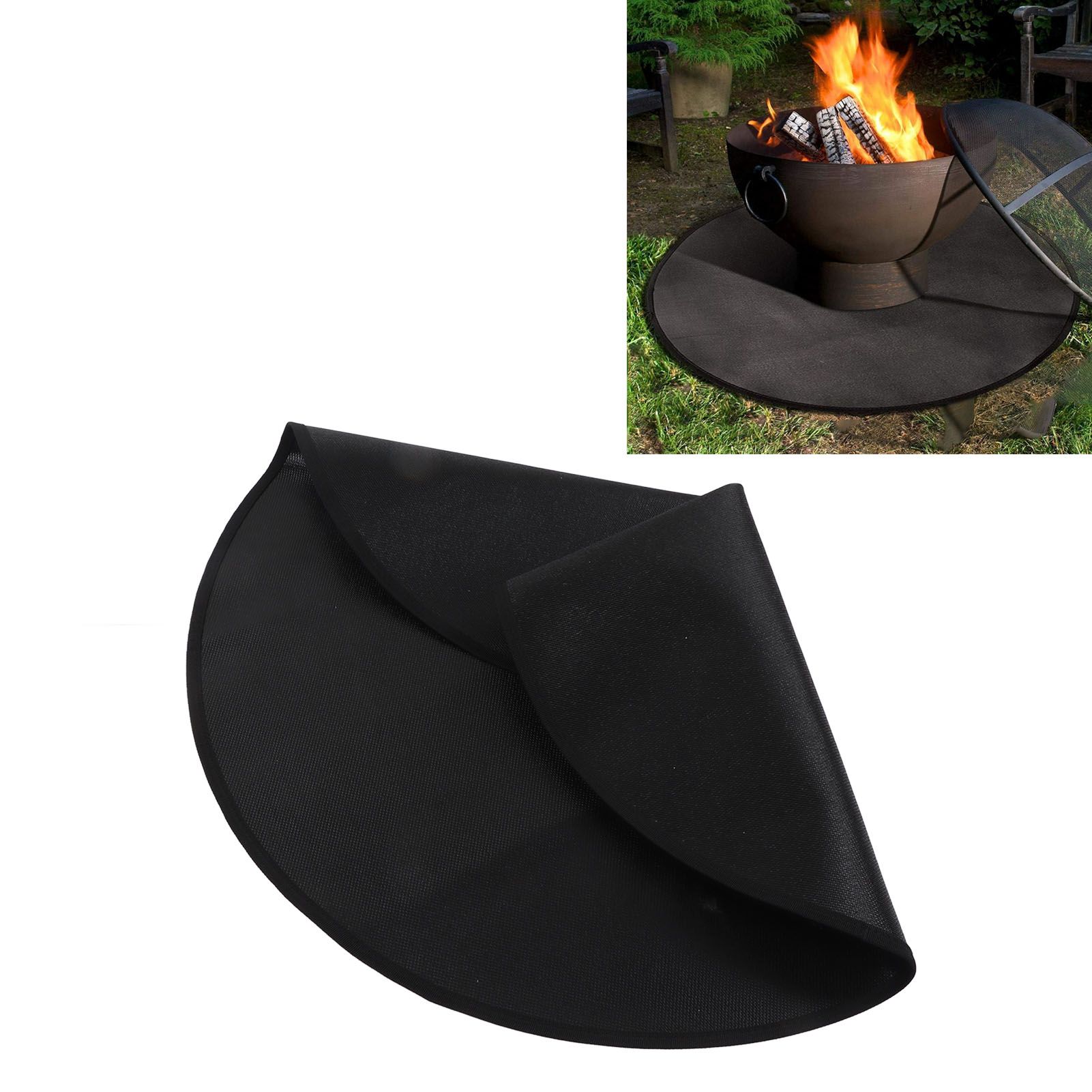 Grill Mat Fireproof High Temperature Resistance Washable Reusable Round BBQ Mat Black 24in / 60cm Dia 12 Grill Mat Fireproof High Temperature Resistance Washable Reusable Round BBQ Mat Black 24in / 60cm Dia - Image 12