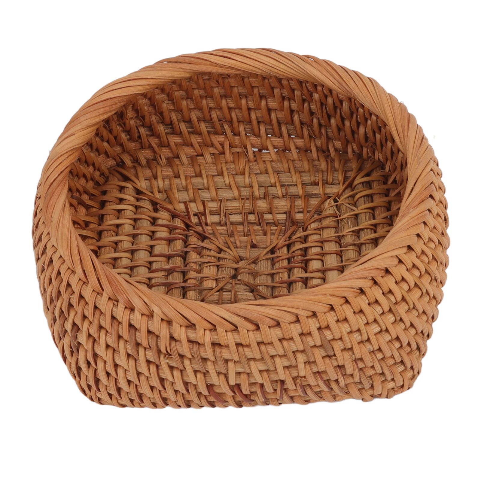 Rattan Storage Basket Hand Woven Simple Exquisite Rattan Organizer Storage Basket for Tea Sets Tableware S 3 Rattan Storage Basket Hand Woven Simple Exquisite Rattan Organizer Storage Basket for Tea Sets Tableware S - Image 3