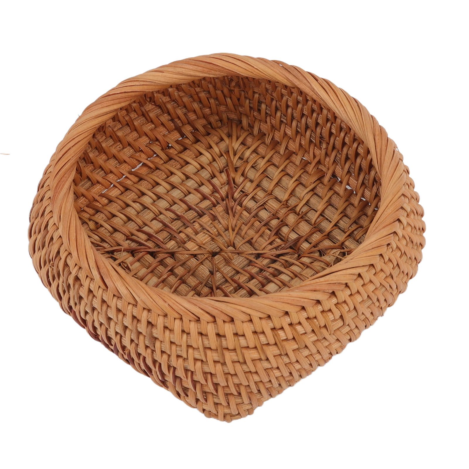 Rattan Storage Basket Hand Woven Simple Exquisite Rattan Organizer Storage Basket for Tea Sets Tableware S 5 Rattan Storage Basket Hand Woven Simple Exquisite Rattan Organizer Storage Basket for Tea Sets Tableware S - Image 5