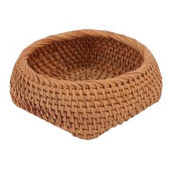 Rattan Storage Basket Hand Woven Simple Exquisite Rattan Organizer Storage Basket for Tea Sets Tableware S 20 V1294 YM3117220246411 0421 05