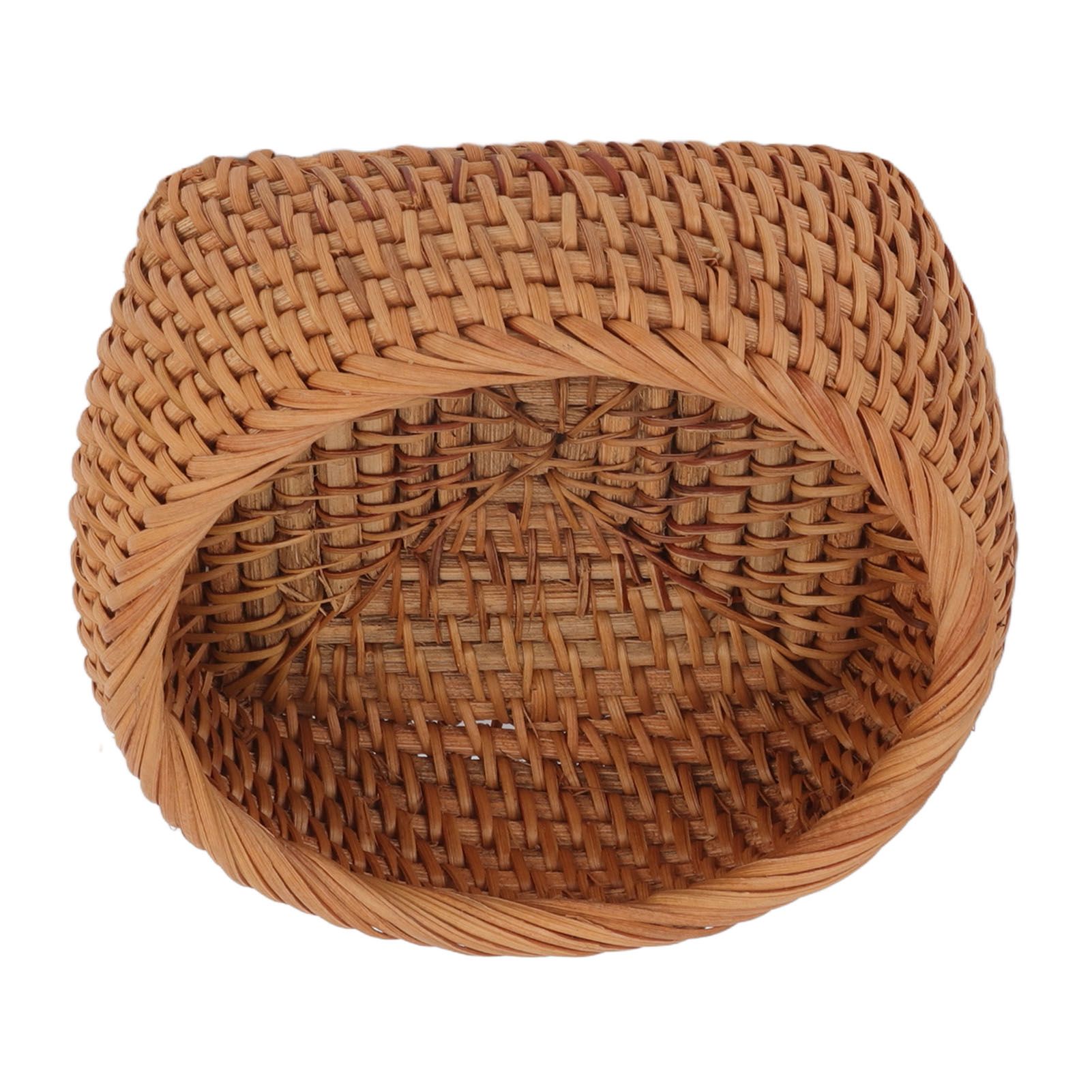 Rattan Storage Basket Hand Woven Simple Exquisite Rattan Organizer Storage Basket for Tea Sets Tableware S 8 Rattan Storage Basket Hand Woven Simple Exquisite Rattan Organizer Storage Basket for Tea Sets Tableware S - Image 8