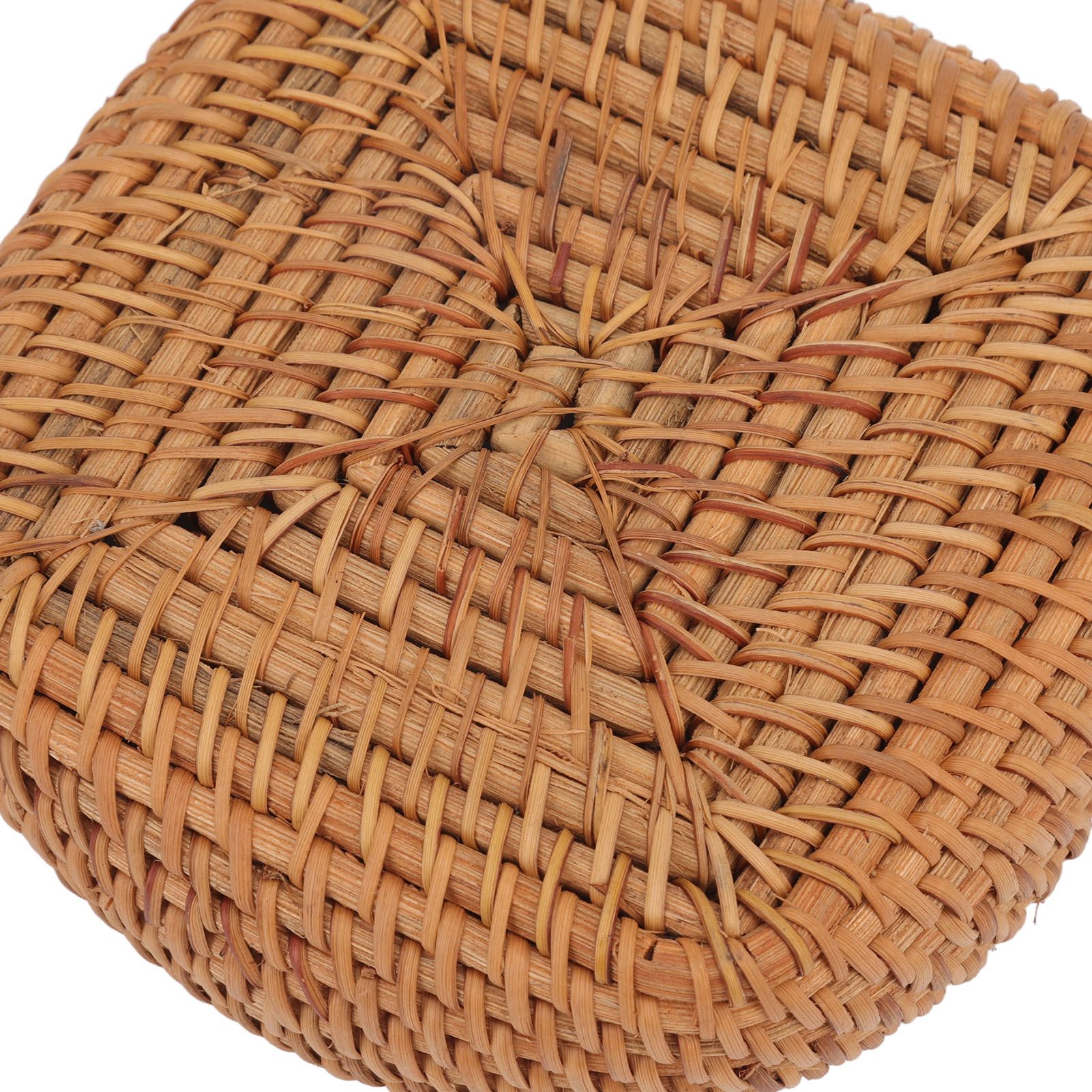 Rattan Storage Basket Hand Woven Simple Exquisite Rattan Organizer Storage Basket for Tea Sets Tableware S 13 Rattan Storage Basket Hand Woven Simple Exquisite Rattan Organizer Storage Basket for Tea Sets Tableware S - Image 13