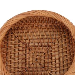 Rattan Storage Basket Hand Woven Simple Exquisite Rattan Organizer Storage Basket for Tea Sets Tableware S 28 V1294 YM3117220246411 0421 13
