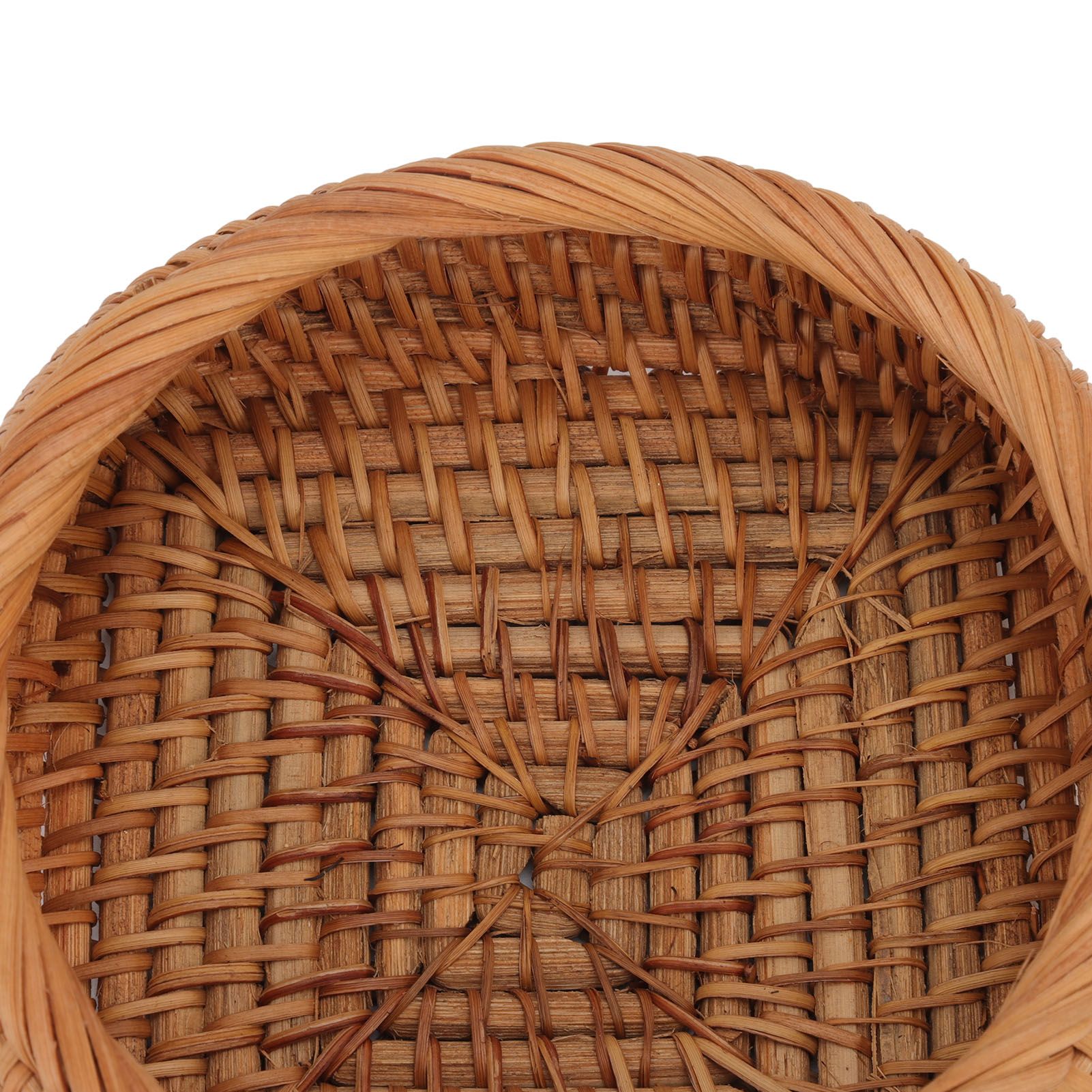 Rattan Storage Basket Hand Woven Simple Exquisite Rattan Organizer Storage Basket for Tea Sets Tableware S 14 Rattan Storage Basket Hand Woven Simple Exquisite Rattan Organizer Storage Basket for Tea Sets Tableware S - Image 14