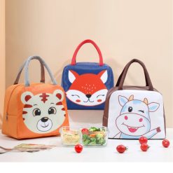 Alternative view of Lunch Bag Cute Cartoon Animal Pattern Waterproof Large Capacity Portable Thermal Insulation Lunch Box Bag for Women Men Fox
