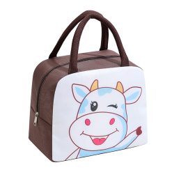 Lunch bag with cartoon animal pattern waterproof thermal insulation