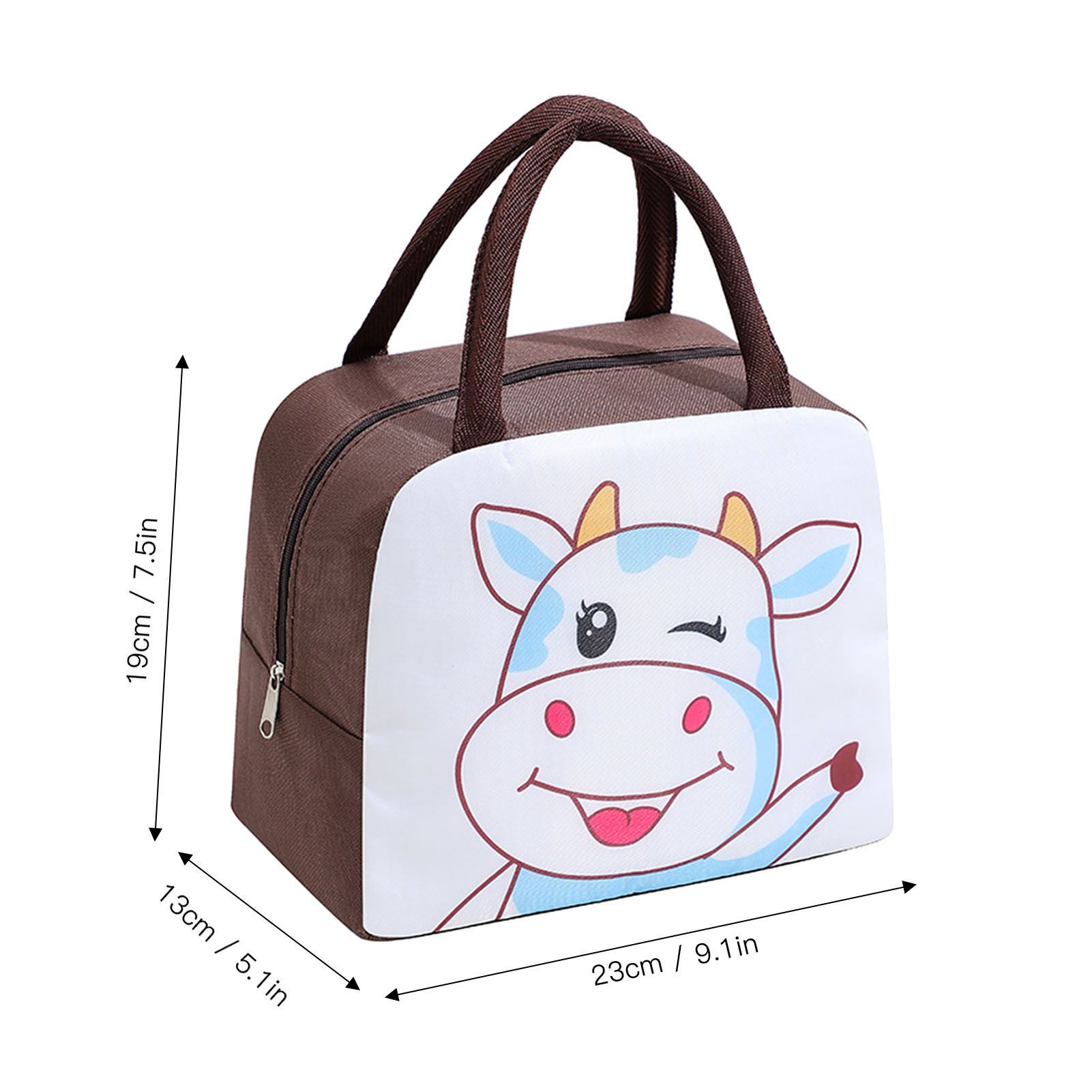 Lunch bag with cartoon animal pattern waterproof thermal insulation 4 Lunch bag with cartoon animal pattern waterproof thermal insulation - Image 4