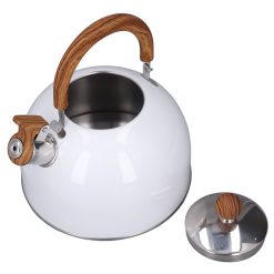 Alternative view of Whistling Kettle 2.5L Capacity White 304 Stainless Steel Fast Heating Ergonomic Handle Home Whistling Kettle