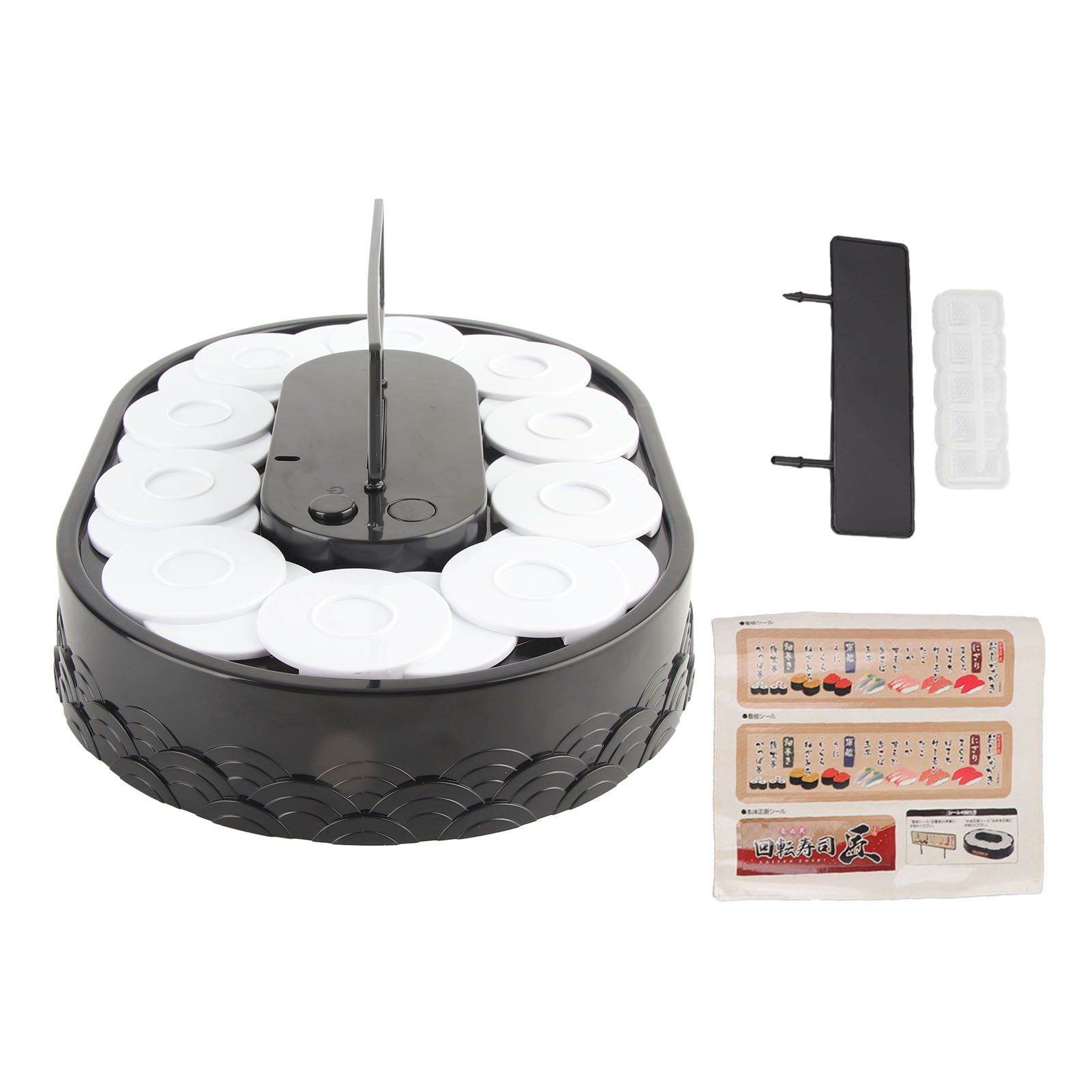 Automatic Rotating Sushi Display Stand with 10 Trays 1 Automatic Rotating Sushi Display Stand with 10 Trays