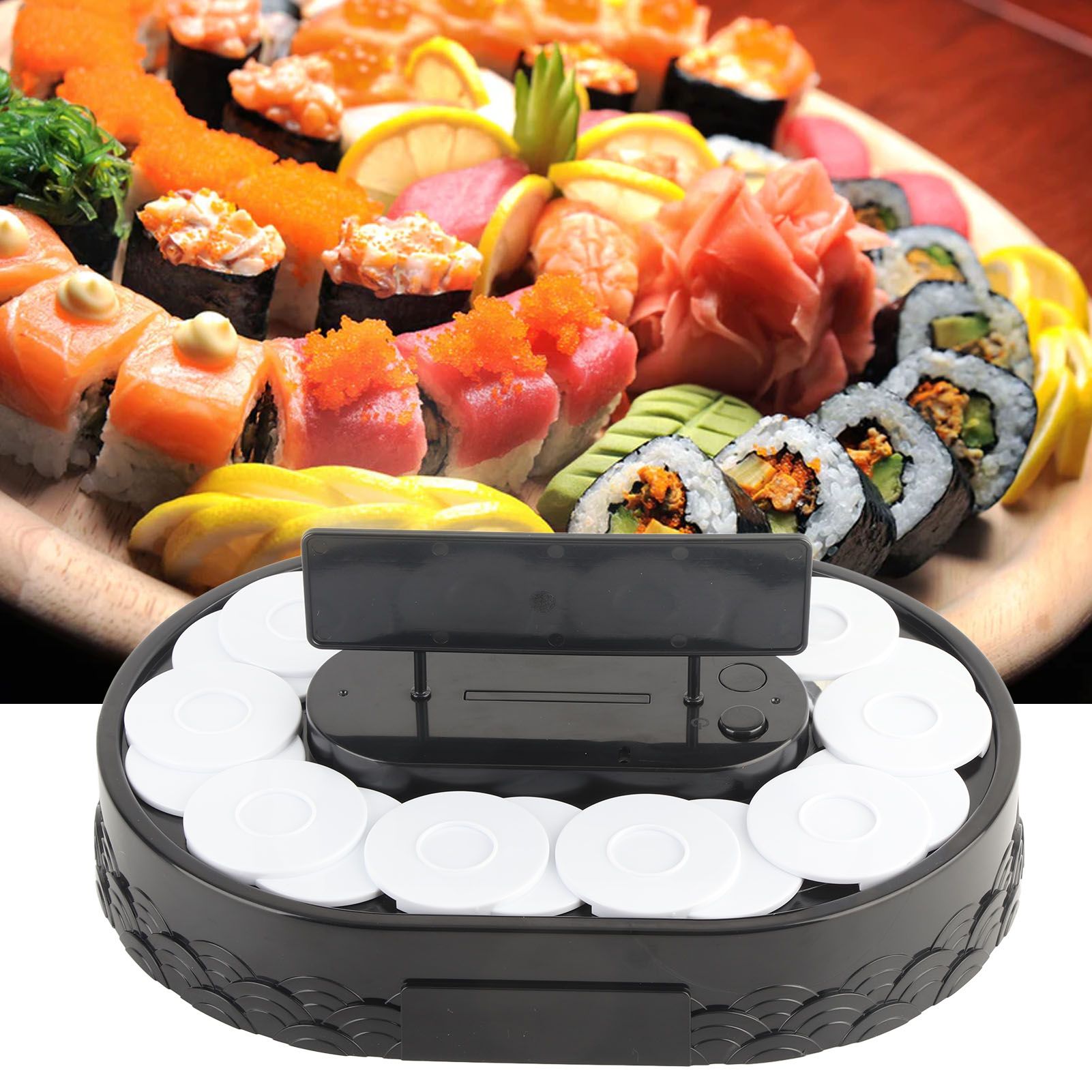 Automatic Rotating Sushi Display Stand with 10 Trays 12 Automatic Rotating Sushi Display Stand with 10 Trays - Image 12