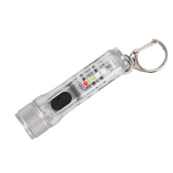 Alternative view of Keychain Flashlight Long Range Super Bright LED Flashlight USB Rechargeable Mini Flashlight for Outdoor M300 Non Fluorescent Transparent