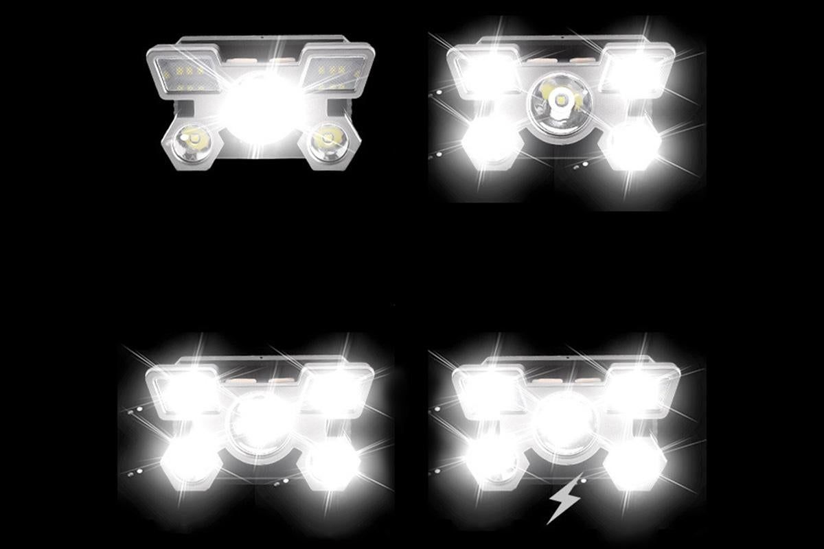 Headlamp Flashlight USB Rechargeable LED Head Light with 4 Modes for Camping Fishing and Outdoor Activities 5 Headlamp Flashlight USB Rechargeable LED Head Light with 4 Modes for Camping Fishing and Outdoor Activities - Image 5