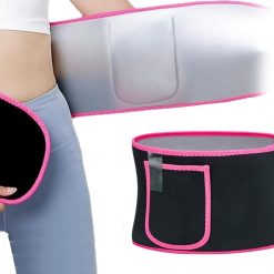 Women Waist Trainer Sweat Band Sport Waist Shaper Belt -Pink