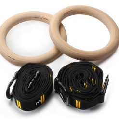 Alternative view of Wooden Gymnastic Rings Set Adjustable Fitness Rings for Home Workouts