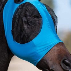 Alternative view of Horse Fly Mask with Ears -Blue