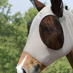 Alternative view of Horse Fly Mask with Ears -Grey