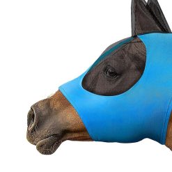 Alternative view of Horse Fly Mask with Ears -Rose Red