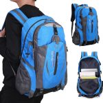 Water-resistant hiking backpack 53cm blue