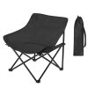 Folding camping chair with storage bag, black