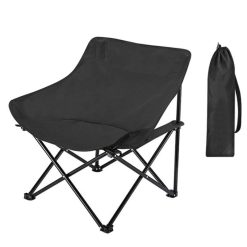 Compact Folding Chair Portable Camping Chair for Outdoor Activities - Black
