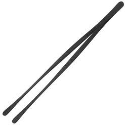 Alternative view of 2 Pack 30cm BBQ Tongs Stainless Steel Round and Straight Head for Grilling Cooking - Black