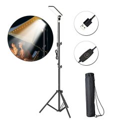 Portable LED Camping Lantern with Adjustable Height Tripod for Outdoor