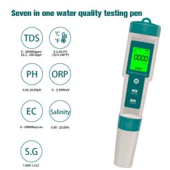 Alternative view of 7 In 1 PH Meter TDS/EC/Salt/Temp Water Quality Monitor Tester Pen Pool Aquarium