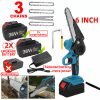 6 inch cordless electric chainsaw with 2 batteries