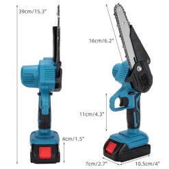 Alternative view of 6" Mini Cordless Electric Chainsaw Powered Wood Cutter Rechargeable&2X Battery