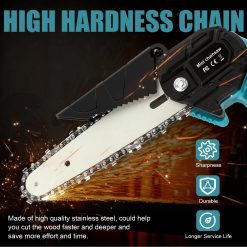 Alternative view of 4"+ 6" Chainsaw Cordless Rechargeable Wood Cutter Saw Chain Saws Electric New