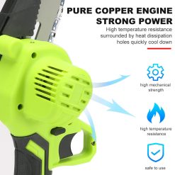 Alternative view of 6" Mini Cordless Electric Chainsaw 2X Battery Powered Wood Cutter Rechargeable