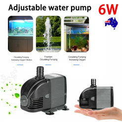 Submersible aquarium pump 6W 600L/H adjustable flow