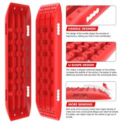 Alternative view of X-BULL 10 Pairs Recovery tracks Boards 10T / Sand tracks/ Mud tracks Gen 2.0 Red