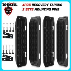 X-BULL Recovery tracks Boards 10T 2 Pairs/ Sand / Mud / Snow Mounting Bolts Pins Gen 2.0 -Black