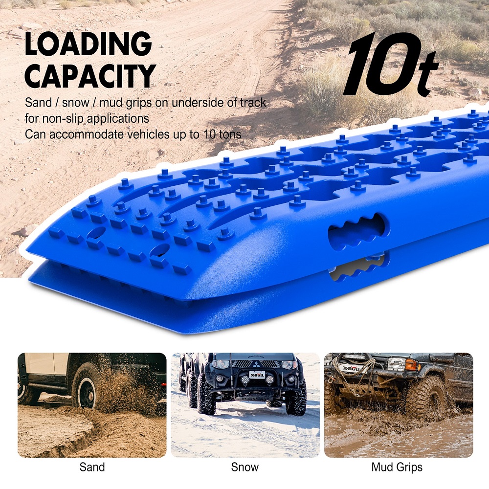 X-BULL 4X4 Recovery tracks 10T 2 Pairs/ Sand tracks/ Mud tracks/ Mounting Bolts Pins Gen 2.0 -Blue 2 X-BULL 4X4 Recovery tracks 10T 2 Pairs/ Sand tracks/ Mud tracks/ Mounting Bolts Pins Gen 2.0 -Blue - Image 2
