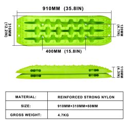 Alternative view of X-BULL Recovery Tracks Boards 10 Tonne Pair 91cm Green