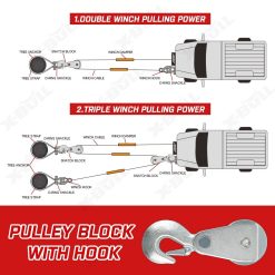 Alternative view of X-BULL Electric Winch 6000LBS 12V BOAT Synthetic Rope Wireless Remote 4WD ATV UTV