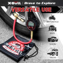 Alternative view of Digital tyre pressure gauge 0–250 PSI car motorcycle