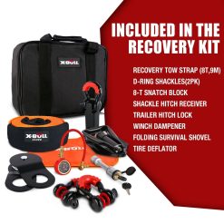 Alternative view of X-BULL Winch Recovery Kit 13PCS Recovery tracks /Snatch Strap Off Road 4X4