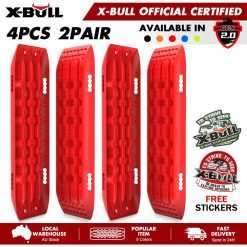 X-BULL Recovery tracks 10T Sand Mud Snow 2 pairs Offroad 4WD 4x4 2pc 91cm Gen 2.0 - red