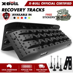 X-BULL Recovery tracks Sand Trucks Offroad With 4PCS Mounting Pins 4WDGen 2.0 - Black