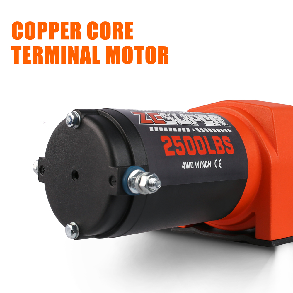ZESUPER Electric Winch 2500LBS/1134KG 12V 15.2M Steel Cable ATV UTV 4WD 4X4 Boat 7 ZESUPER Electric Winch 2500LBS/1134KG 12V 15.2M Steel Cable ATV UTV 4WD 4X4 Boat - Image 7