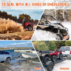 ZESUPER 12V Electric Winch 4500lb Synthetic Rope Boat Winch ATV Winch Trailer Winch 4WD 15 V211 AUEB ZEEW019 89072 06