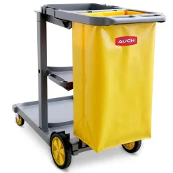 AUCH Janitor Cleaning Trolley 3-Shelf Grey