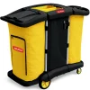 Double Bag Janitor Cart, Lockable Cabinet, 100kg
