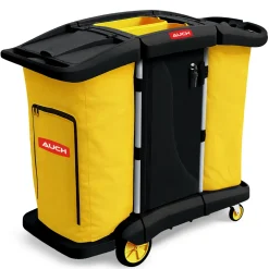 Double Bag Janitor Cart, Lockable Cabinet, 100kg